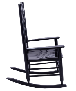 Hampton Bay Patio Black Wood Outdoor Rocking Chair - $80