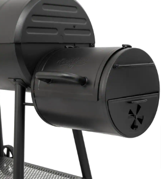 Char-Griller Smokin' Champ Charcoal Grill Offset Smoker in Black - $230
