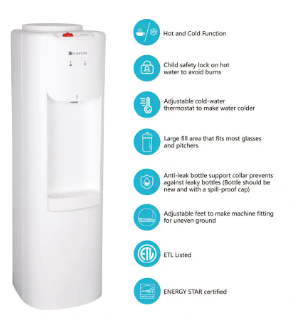 Glacier Bay White Top Load Water Dispenser - $80