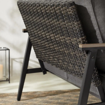 Hampton Bay Rivenhall 4 Piece Metal Outdoor Patio Conversation Set