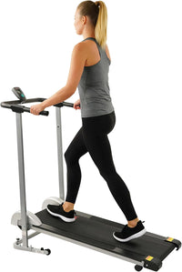 Sunny Health & Fitness Manual Walking Pad Treadmill for Home, Non-Electric - $80