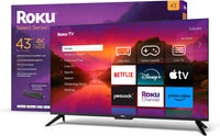 Roku Smart TV – 43-Inch Select Series 4K HDR RokuTV with Roku Enhanced Voice Remote - $150