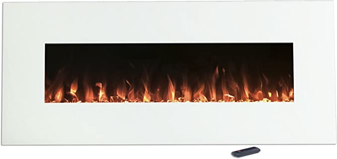 Northwest 50 in. Electric Fireplace Color Changing Wall in White-$220