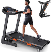 3.5 HP Treadmill with Auto Incline, Heavy Duty 15% Incline, 300 lb Weight Capacity - $260