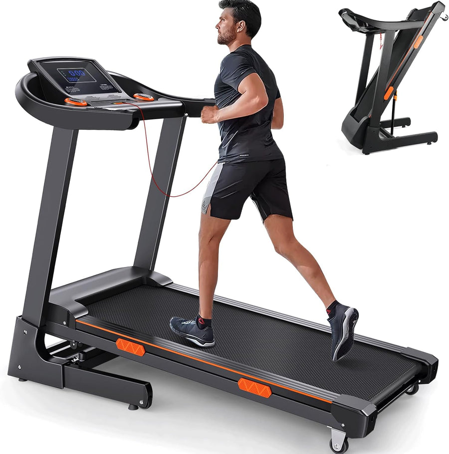 3.5 HP Treadmill with Auto Incline, Heavy Duty 15% Incline, 300 lb Weight Capacity - $260
