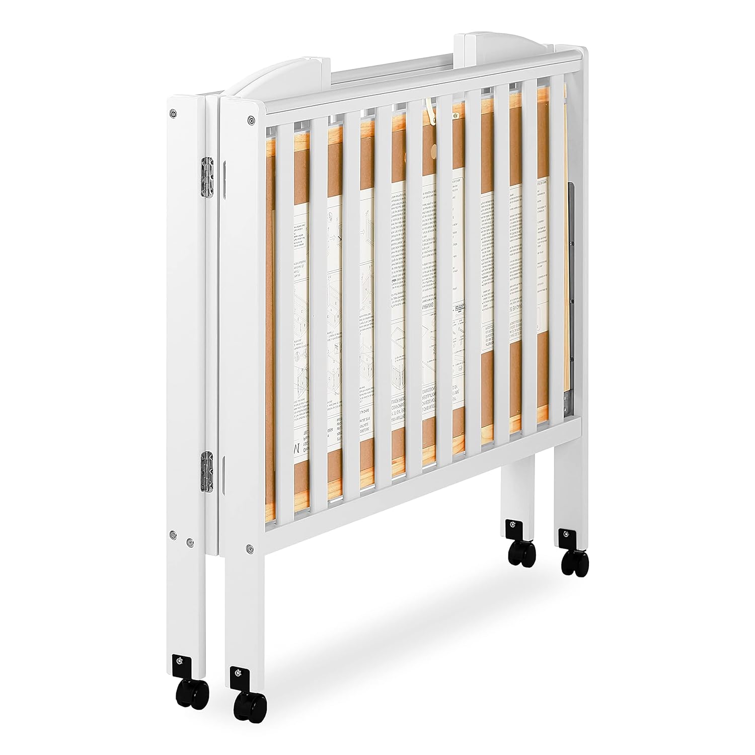 Dream On Me 3 in 1 Portable Folding Stationary Side Crib in White - $100