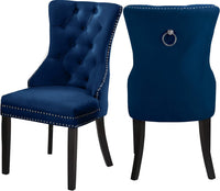 Meridian Furniture 740Navy-C Nikki Collection Modern | Velvet Dining Chair - $190