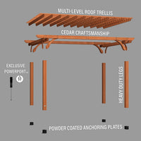 Backyard Discovery Beaumont 16 ft. x 12 ft. All Cedar Wooden Pergola Kit - $1020