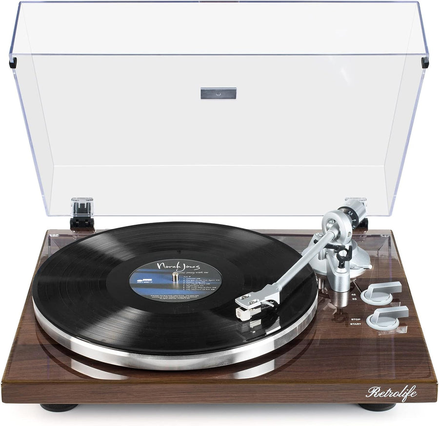 Turntables Belt-Drive Record Player with Wireless Output Connectivity - $120