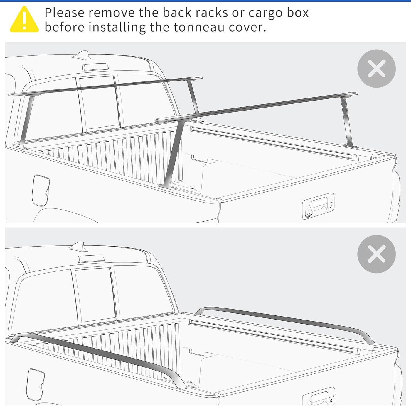 OEDRO Soft Quad Fold Truck Bed Tonneau Cover Compatible with 2022-24 Toyota Tundra - $120