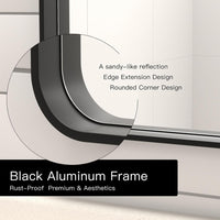 SYATO 60x36 Inch Black Frame Mirror for Bathroom (Horizontal/Vertical) - $90