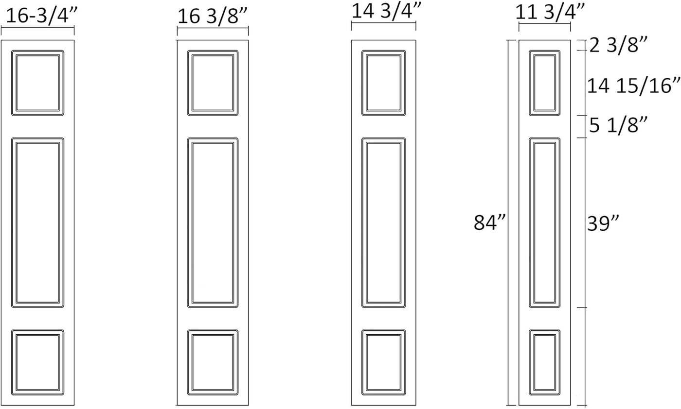 DIYHD 29-1/2 X 84in White PVC Bi fold Closet Door 3-Panel,Same Pattern on Both Sides- $130