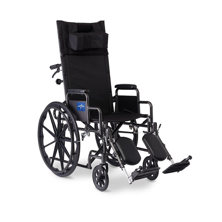 Medline Reclining Wheelchair, Desk-Length Arms and Elevating Leg Rests-$200