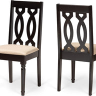Baxton Studio Cherese Dining Chair and Dining Chair Sand Fabric, 6 Pack (3 boxes) - $135
