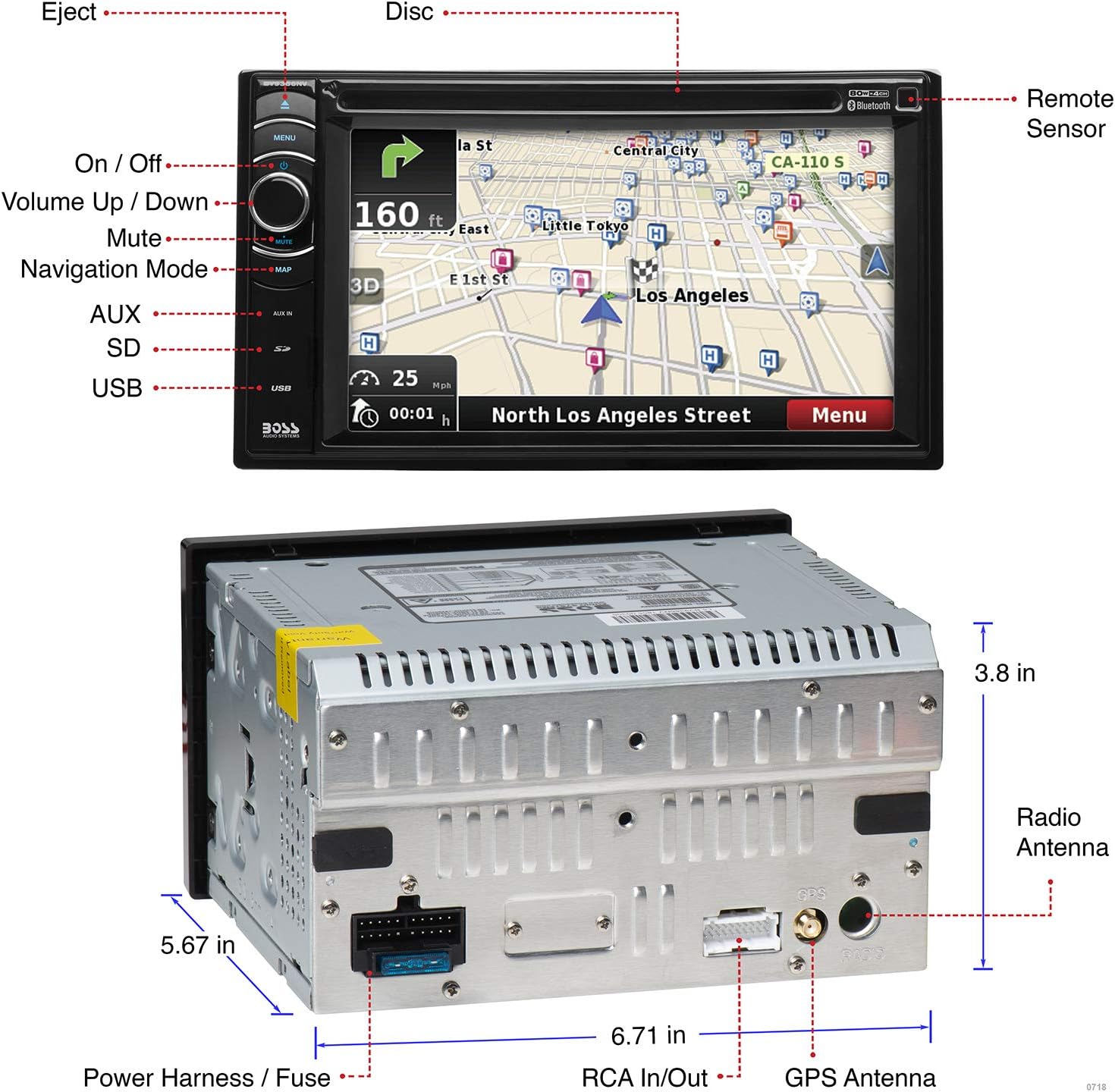 BOSS Audio Systems BV9386NV Car GPS Navigation - $125