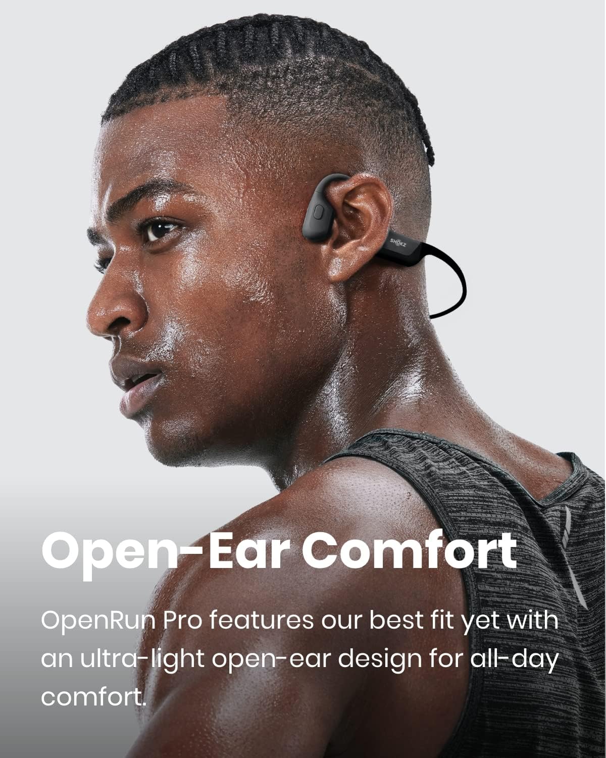 SHOKZ OpenRun Pro - Open-Ear Bluetooth Bone Conduction Sport Headphones - $110