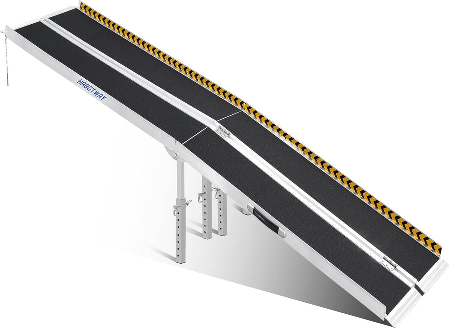 HABUTWAY 10ft Wheelchair Ramp, Portable Wheelchair Ramp with Support Legs - $265