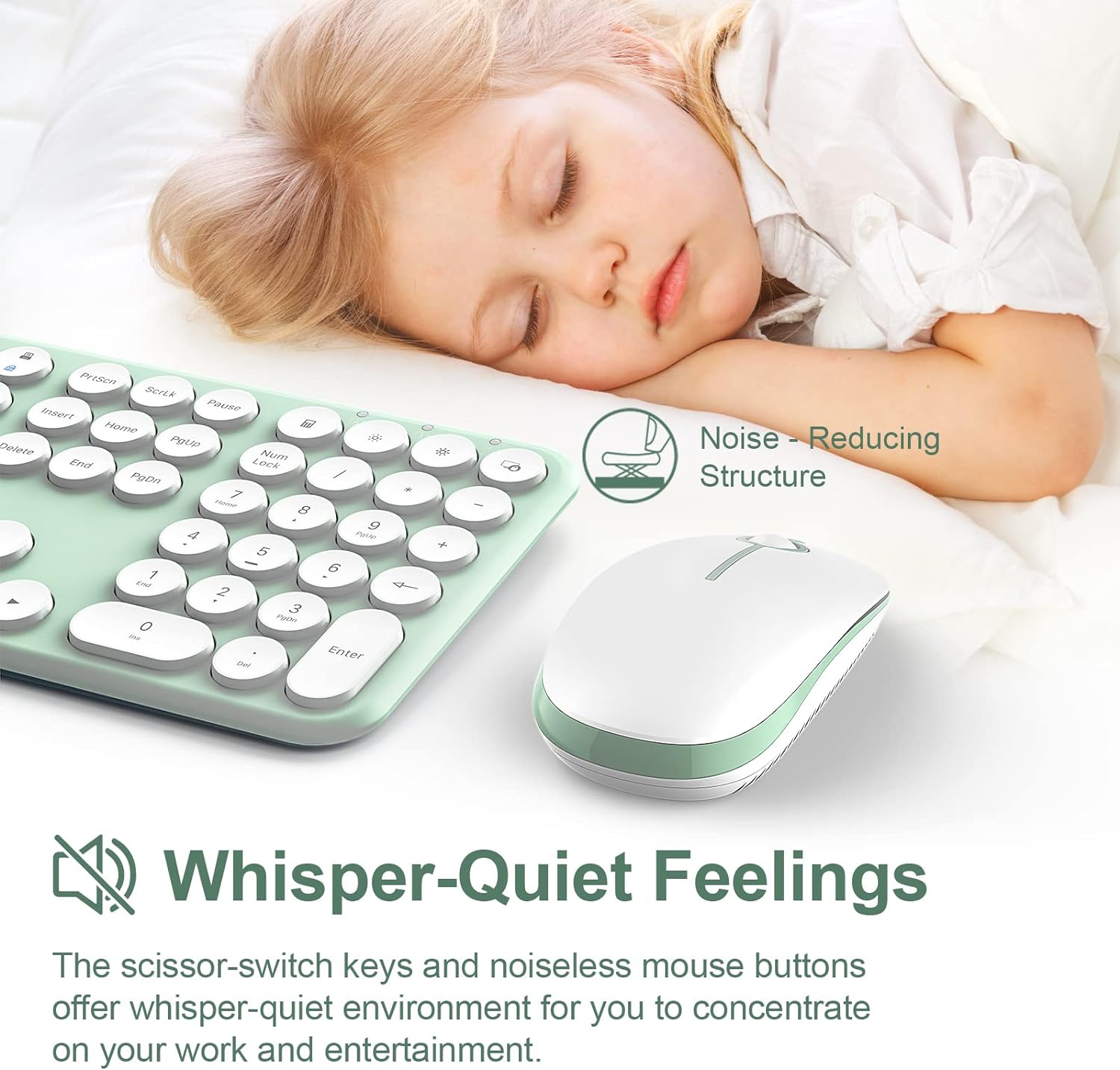 Mobifice Cute Keyboard and Mouse Wireless for PC - $40