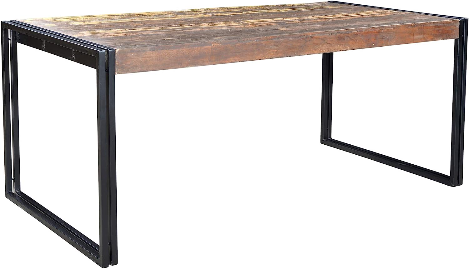 Timbergirl Hand-Crafted Old Reclaimed Wood and Metal Dining Table, 71-Inch - $275