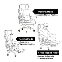 Efomao Desk Office Chair 400LBS, Big and Tall Office Chair, PU Leather Chair - $150