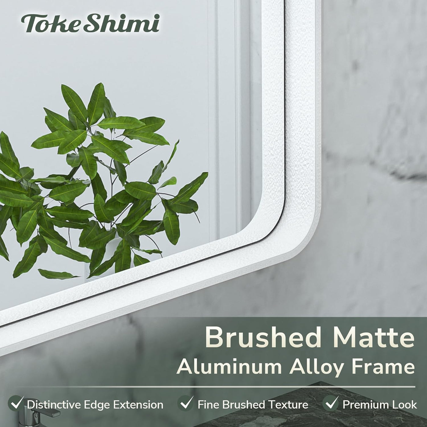 TokeShimi 40 x 30 Inch Wall Mirror for Bathroom White Metal Frame Decorative - $80