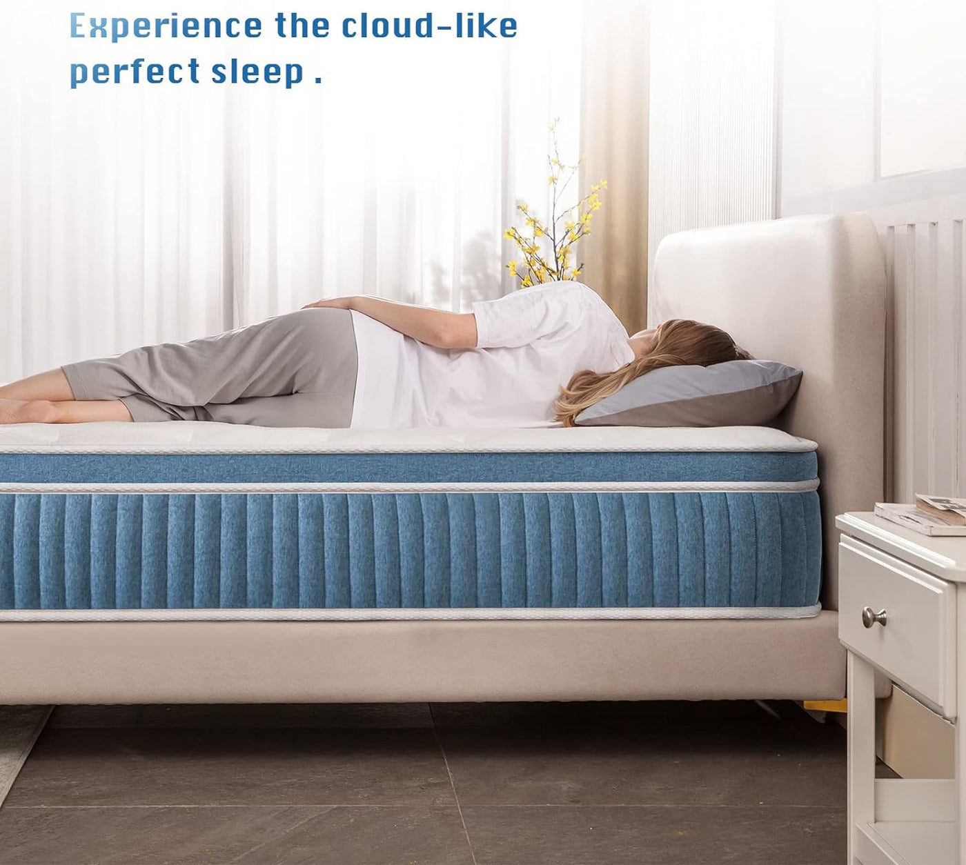 Rimensy Full Mattress, 12 Inch Hybrid Mattress in a Box, Gel Memory Foam Mattress - $115