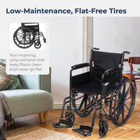 Drive Medical SSP118FA-SF Silver Sport 1 Folding Transport Wheelchair - $70