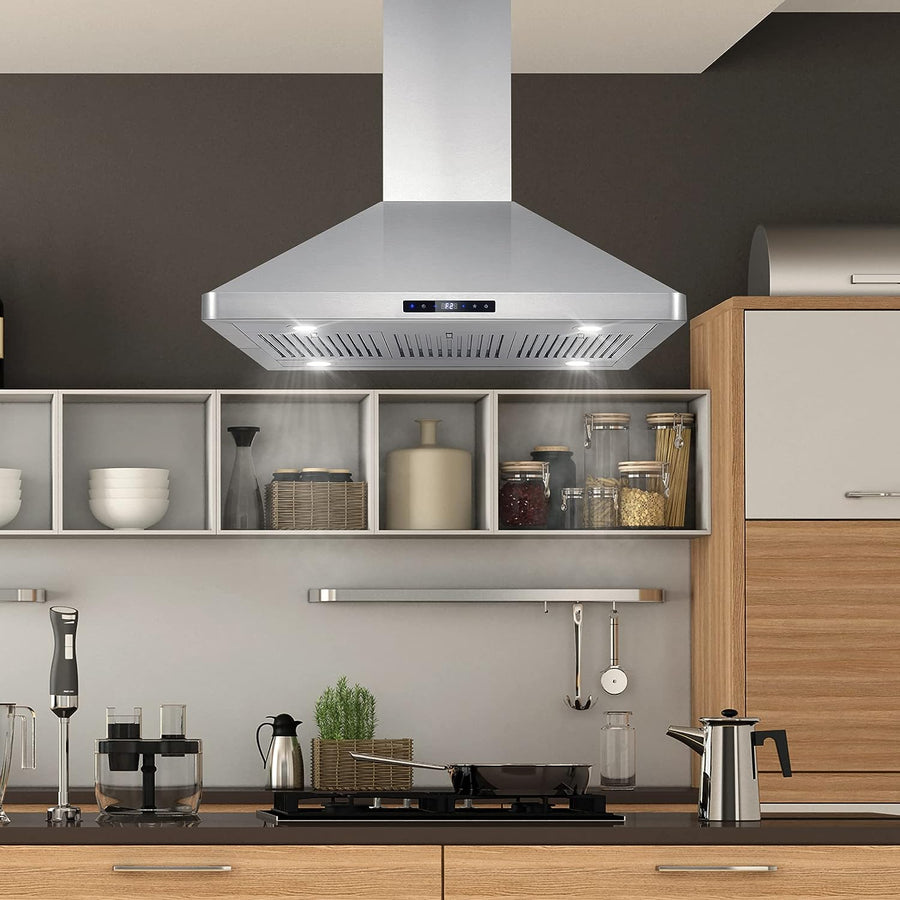 COSMO COS-63ISS90 Island Range Hood with 3-Speed Fan - $240