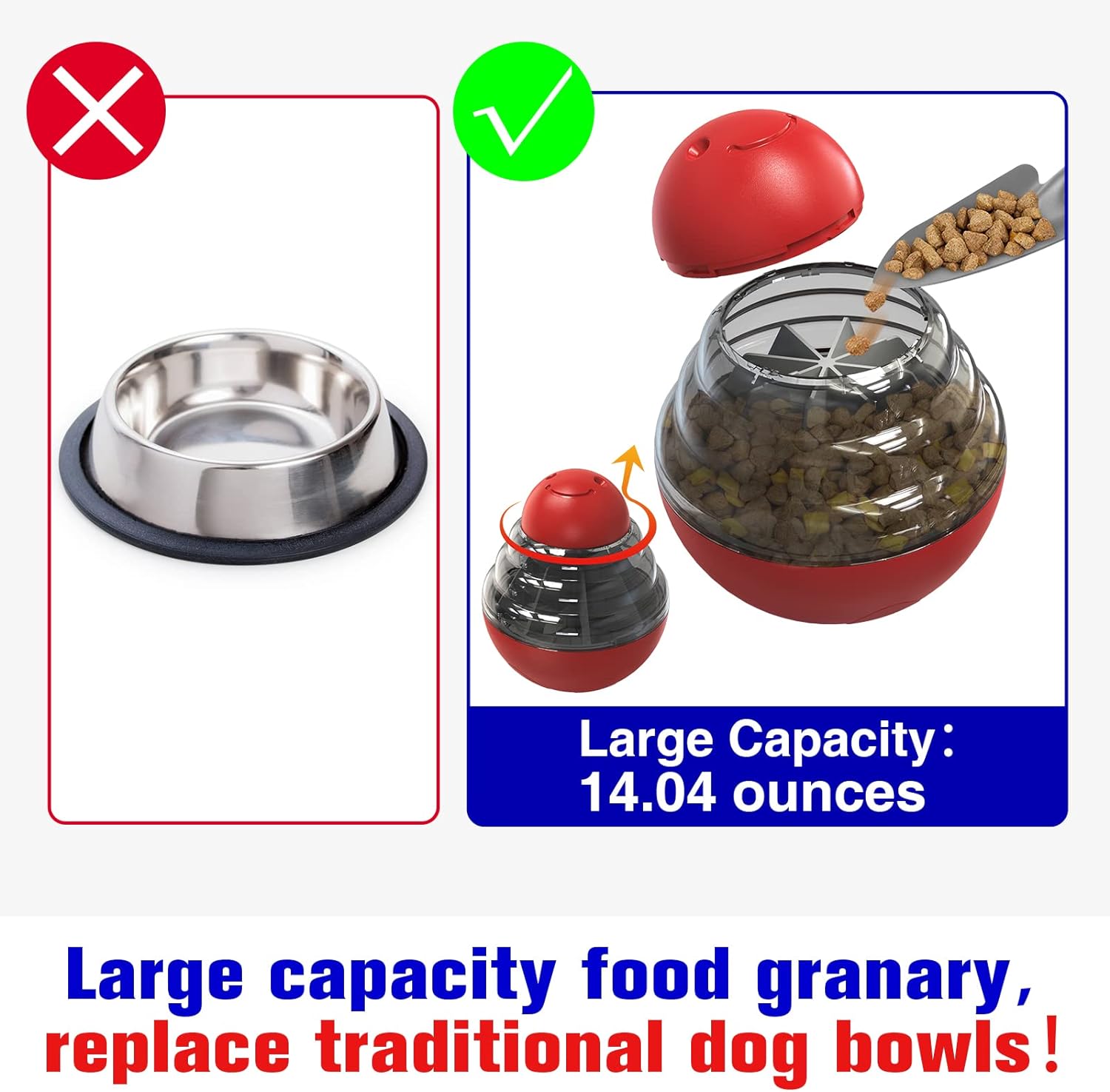 KADTC Dog Puzzles Bowl Adjustable Food Dispensing Toys, Treat Dispenser - $20