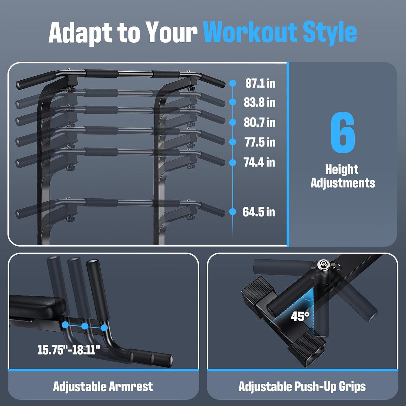 Sportsroyals Power Tower Pull Up Dip Station Assistive Trainer Multi-Function - $215