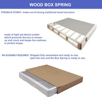 8-inch Fully Assembled Split Box Spring/Foundation for Mattress, Full Size - $125