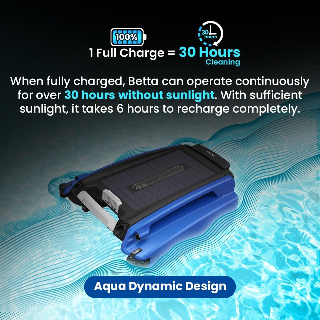 Betta SE Solar Powered Automatic Robotic Pool Surface Skimmer Cleaner - $220