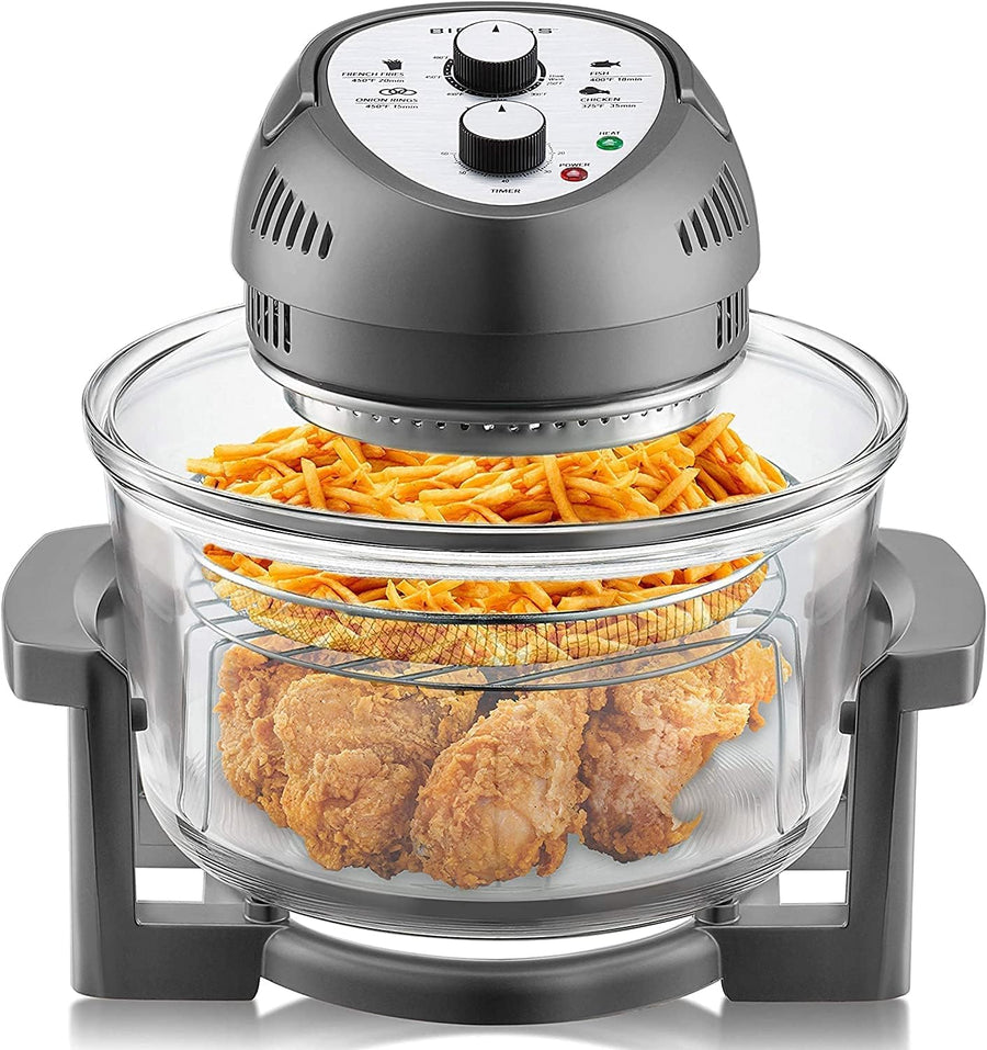 16Qt Glass Air Fryer Oven – Extra Large Air Fryer Halogen Oven - $40
