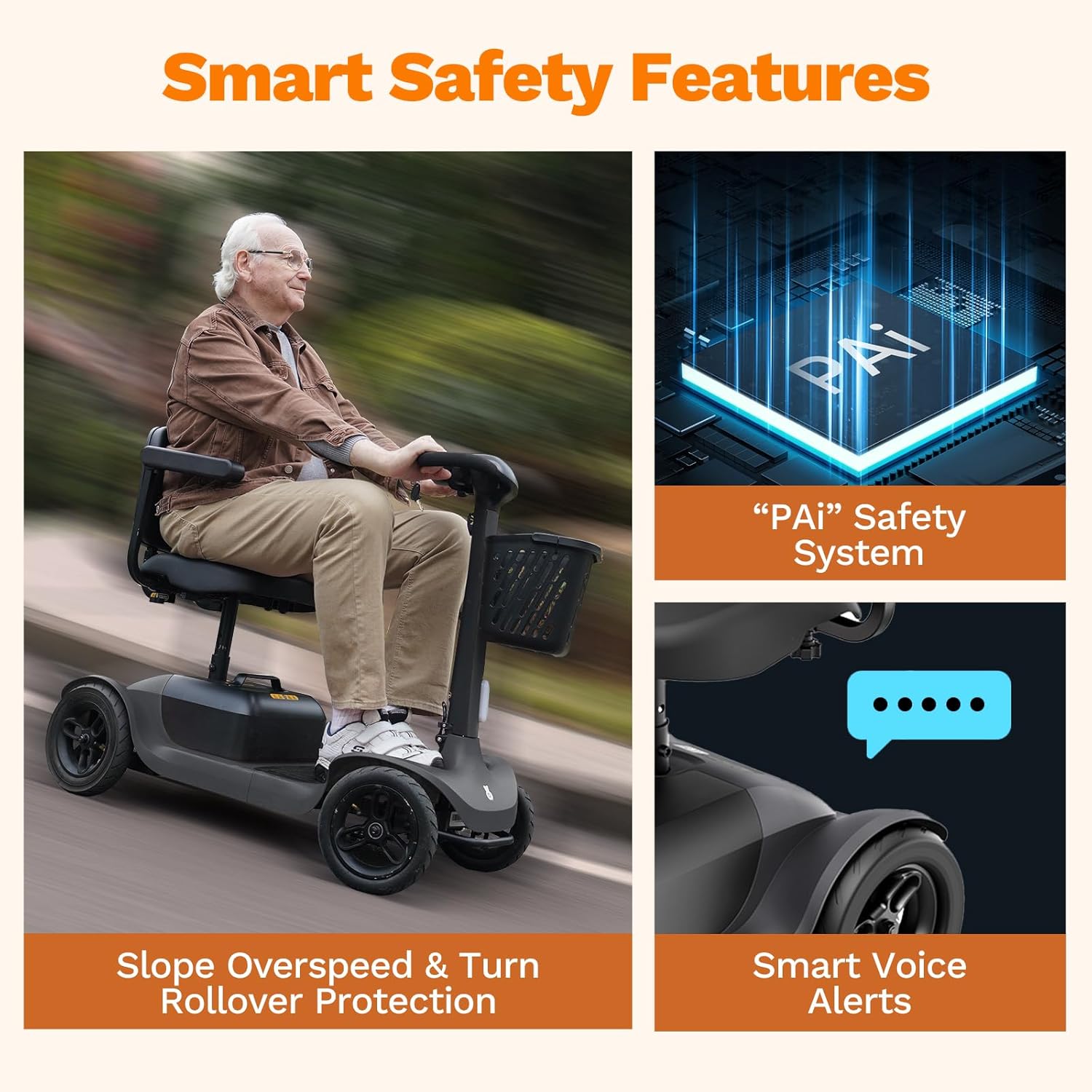 S1 Mobility Scooter for Adults, 4-Wheel Mobility Scooter - 25 Miles Range, 6 mph - $540