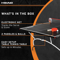 HEAD Easy Setup Ping Pong Table with Electronic Scorer - Junior Folding Table - $240