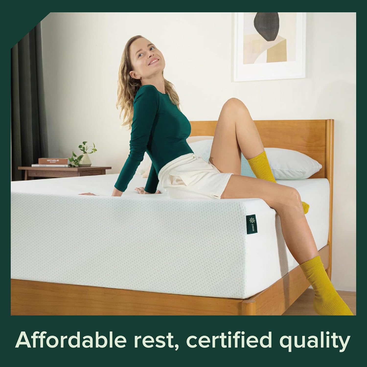 ZINUS 12 Inch Green Tea Memory Foam Mattress [New Version], King - $230
