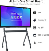Interactive Whiteboard, 65'' 4K UHD Smart Whiteboard (No Stand just Wall Mount) - $965