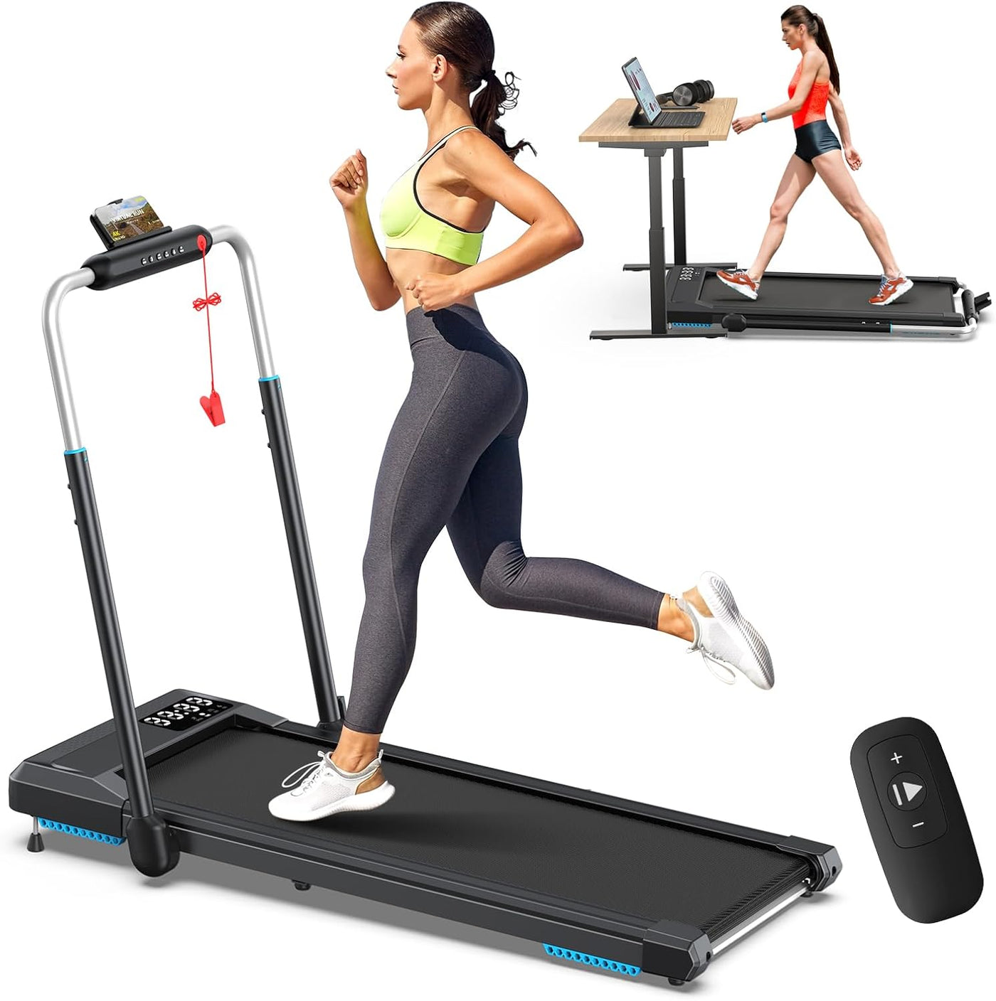 12% Incline Walking Pad Treadmills, Under Desk Treadmill 340+lb Capacity - $235