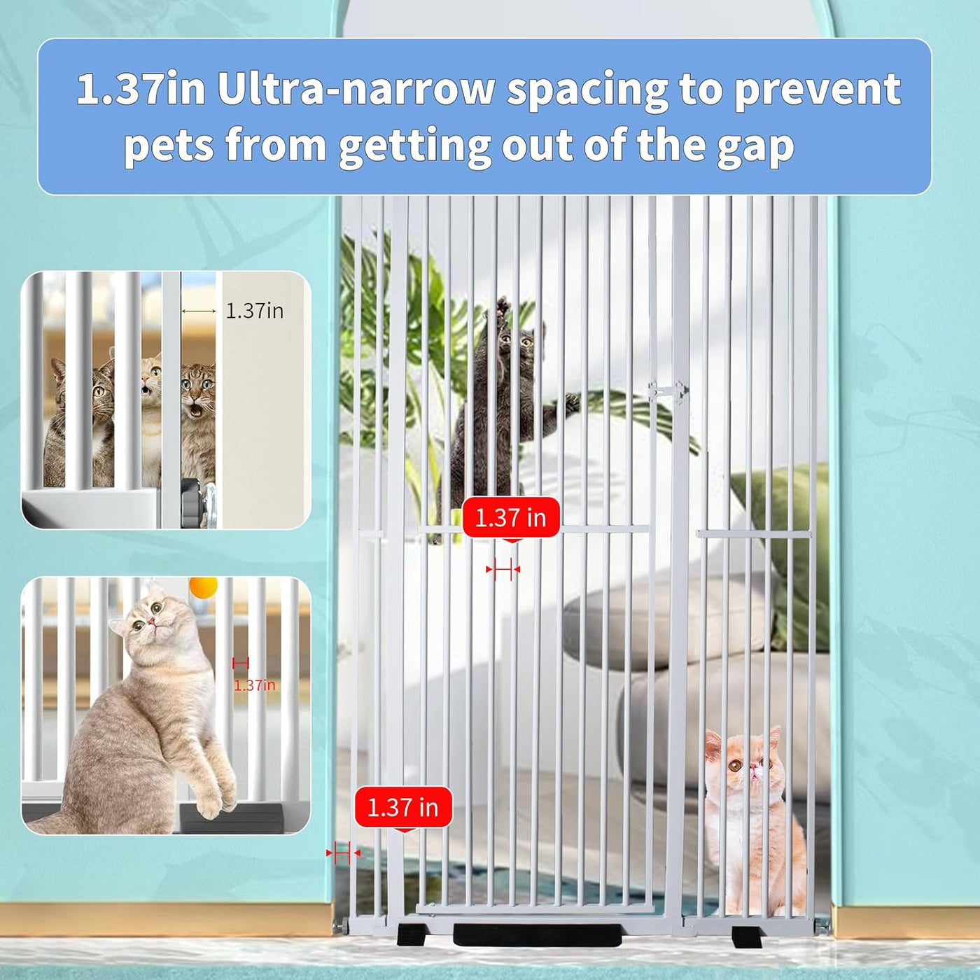 71 inch Extra Tall Baby Gate Pet Gate, Extra Wide Adjustable 29.13"-45.62" - $140