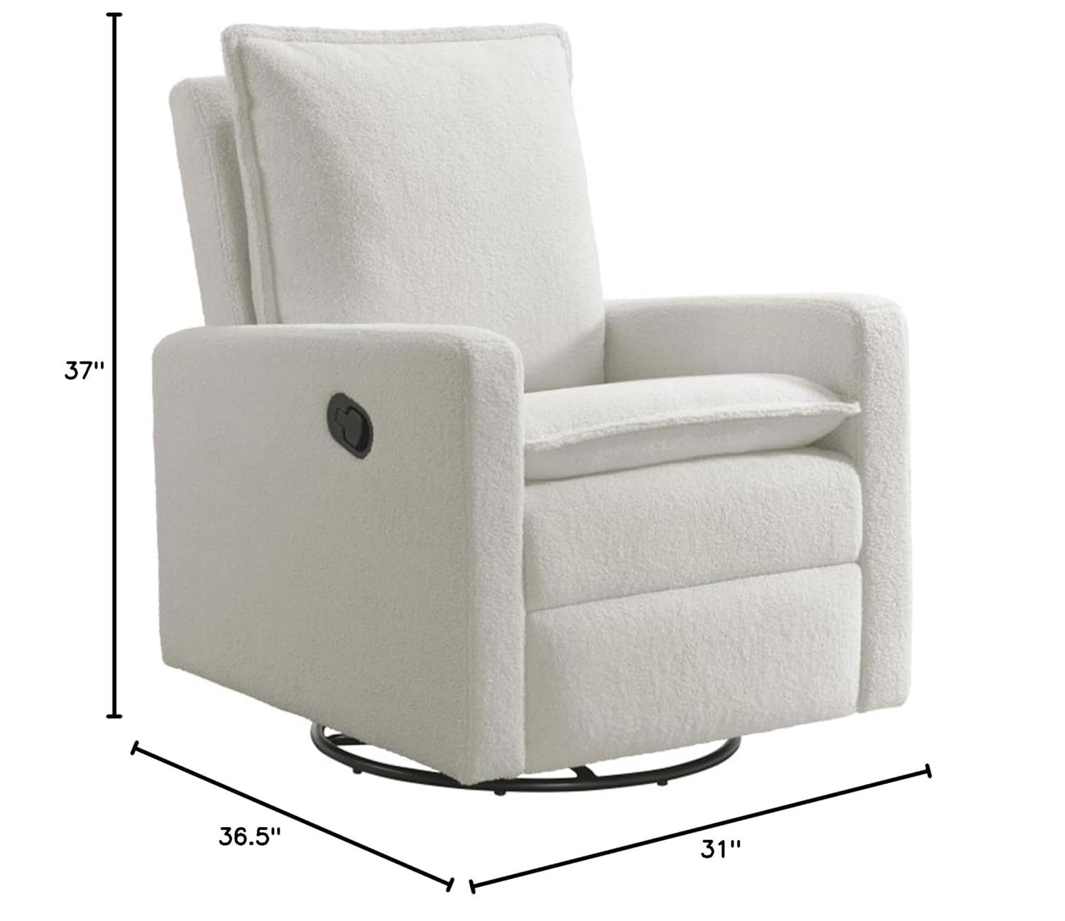 Oxford Baby Uptown Upholstered Swivel Glider and Recliner Nursery Chair - $230