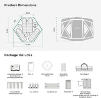 ACACIA Space Camping Tent XL, 4-6 Person Large Family Tent - $360