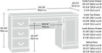 Sauder Heritage Hill Computer Credenza, L: 59.25" x W: 20.47" x H: 30.24" - $170