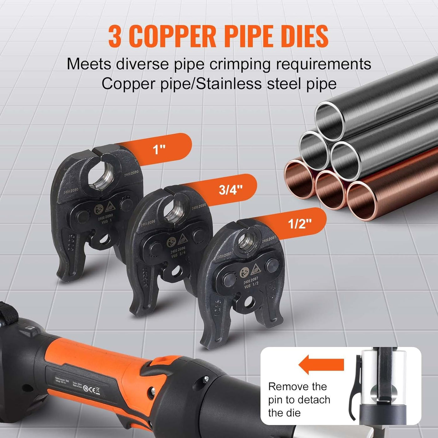 VEVOR Mini ProPress Tool, 18V Electric Pipe Crimping Tool for 1/2", 3/4" - $450