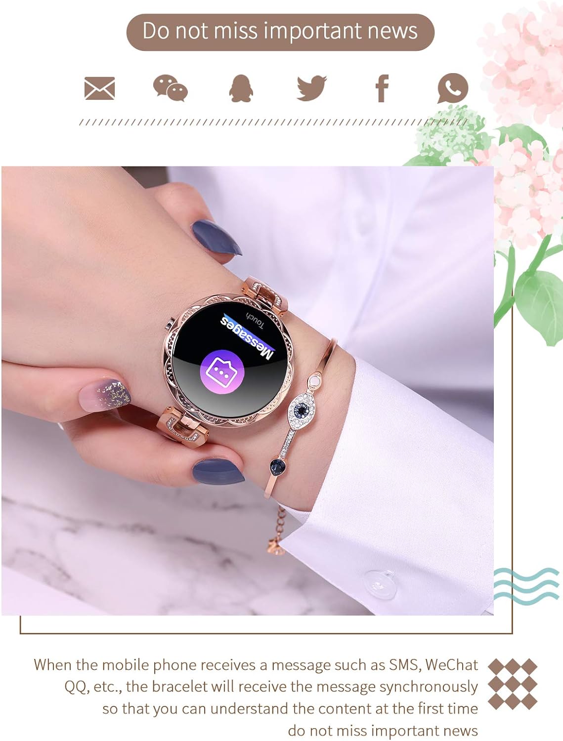 LONGLU Smart Watch for Women - $50