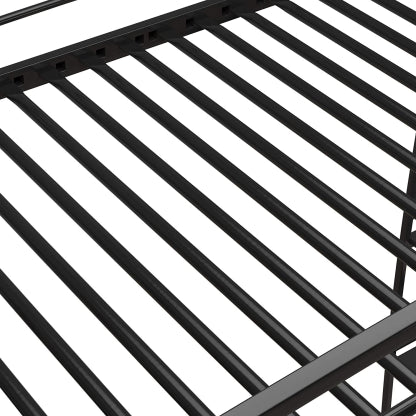 DHP Studio Loft Bunk Bed Over Desk and Bookcase with Metal Frame - Twin (Gray) - $235
