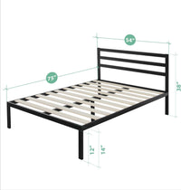 ZINUS Mia Metal Platform Bed Frame with Headboard, Wood Slat Support, Full - $55