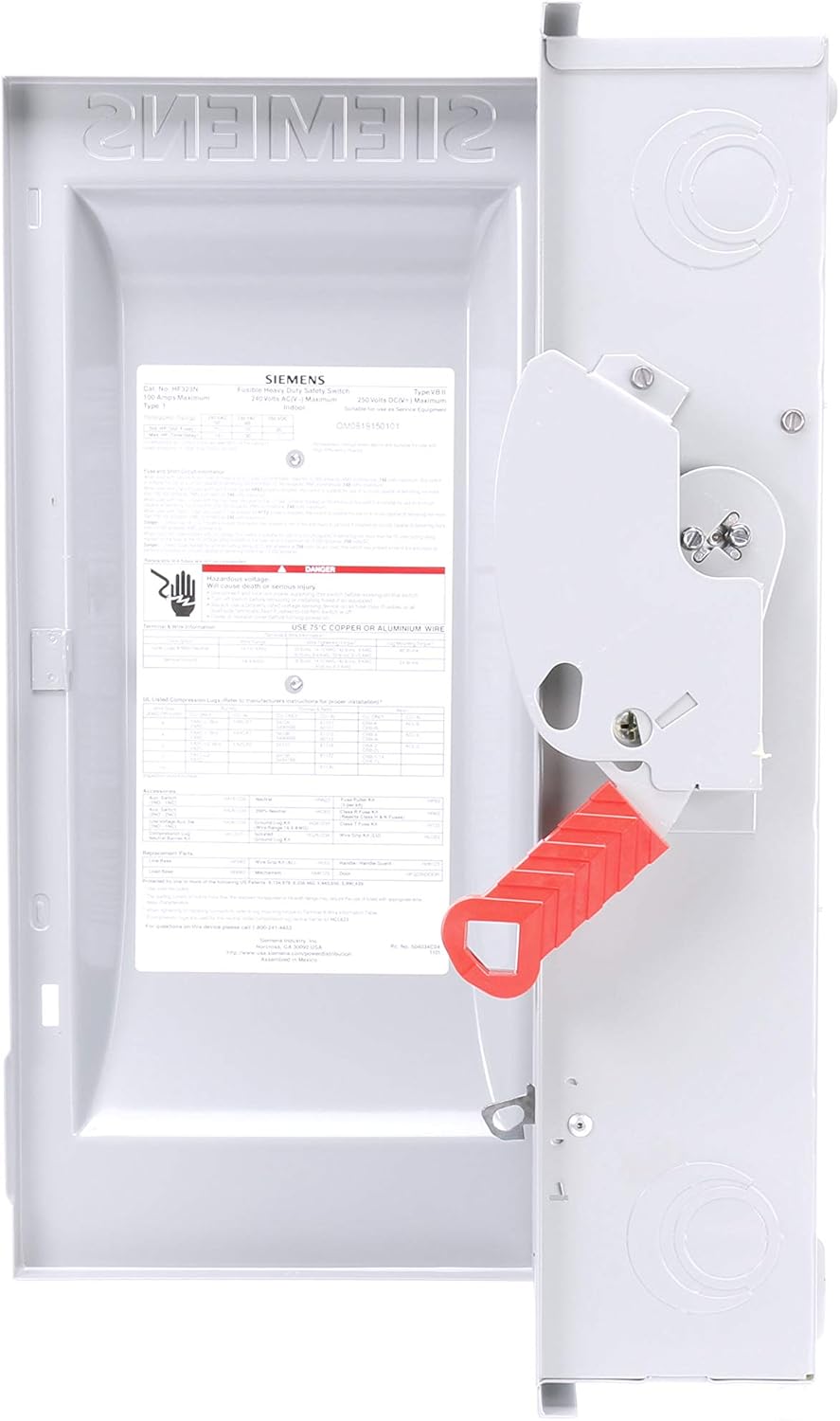 Siemens HF323N 100-Amp 3 Pole 240-volt 4 Wire Fused Heavy Duty Safety Switches - $205