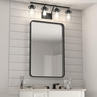 SYATO 60x36 Inch Black Frame Mirror for Bathroom (Horizontal/Vertical) - $90