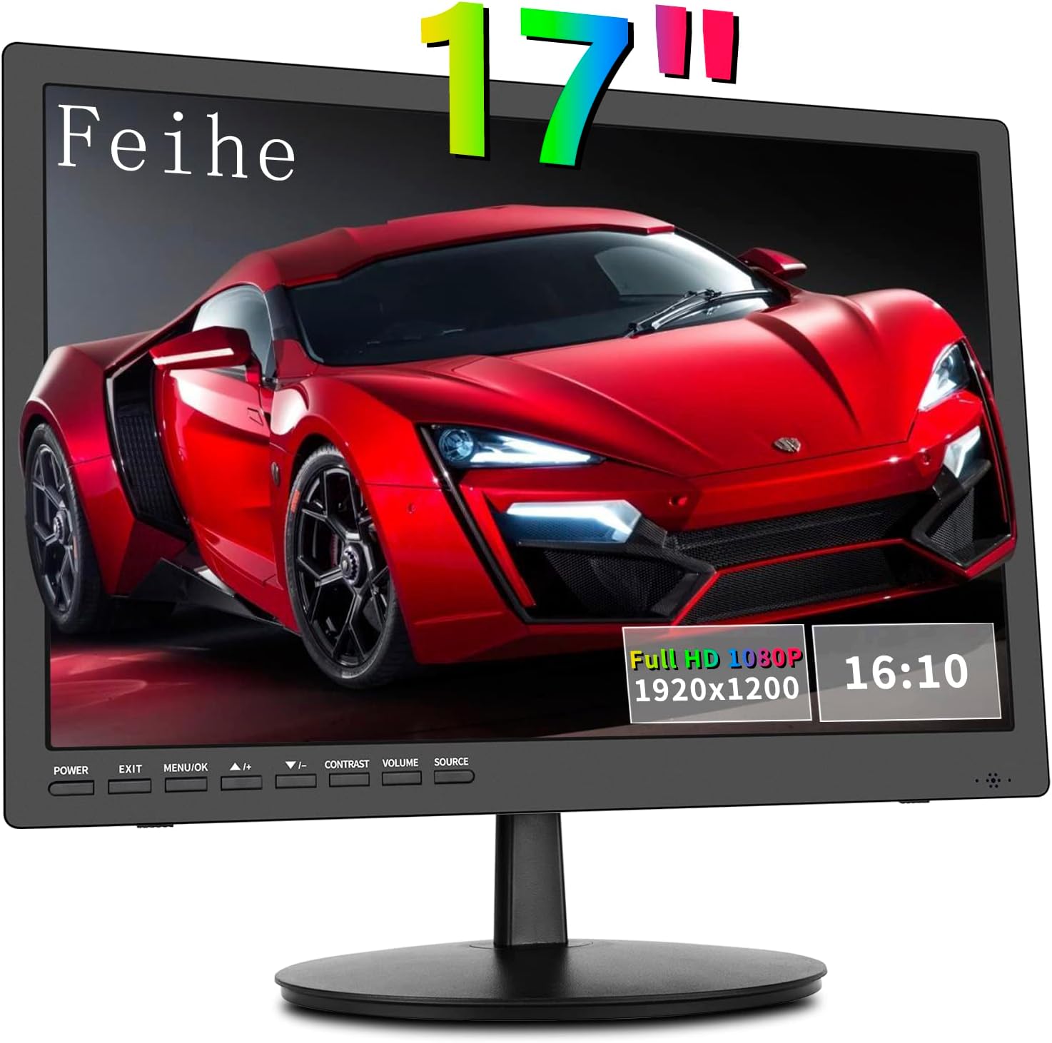 Feihe 17 Inch Computer Monitor, FHD 1920x1200 LED Monitor - $70