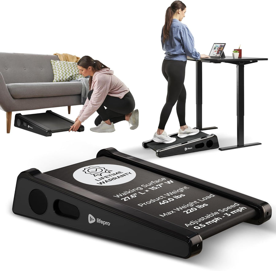 Lifepro Smallest Portable 30in Small Mini Walking Pad Treadmill Installation Free - $150